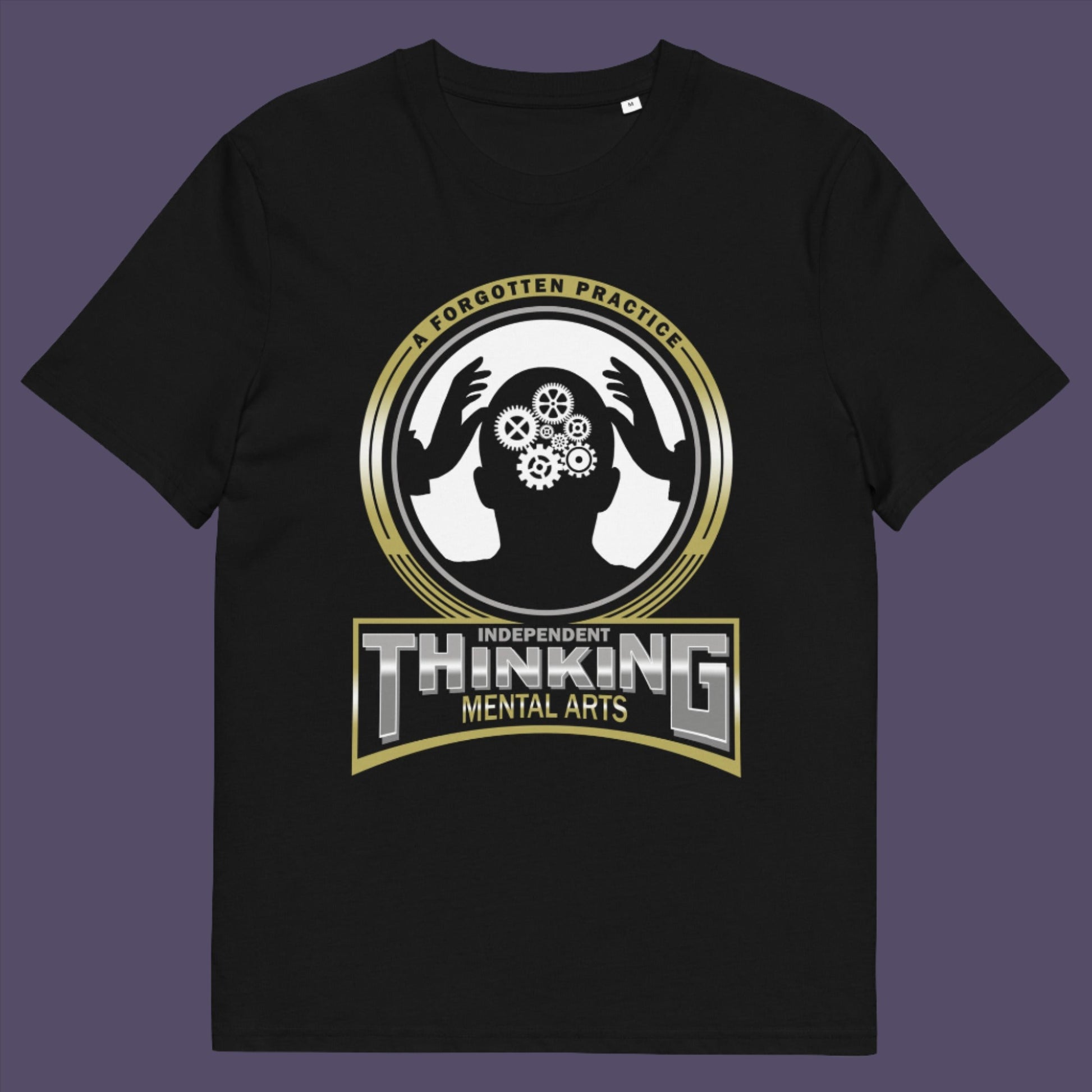 Black t-shirt. A satirical t-shirt suggesting independent thinking is a forgotten art since we let machines think for us. Promote independent thinking with this some what sarcastic t-shirt. Made from 100% organic ring-spun cotton, this satirical &amp; sarcastic t-shirt is unisex, high-quality, super comfy, and best of all, eco-friendly.