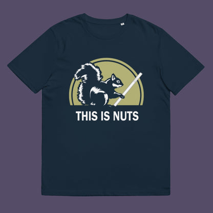 French navy t-shirt. A funny mobile phone abuse t-shirt. Just about everyone is glued to a mobile phone these days. It's crazy. Increase social awareness of over use with this unique design. Made from 100% organic ring-spun cotton, this anti-mobile abuse t-shirt is unisex, high-quality, super comfy, and best of all, eco-friendly.