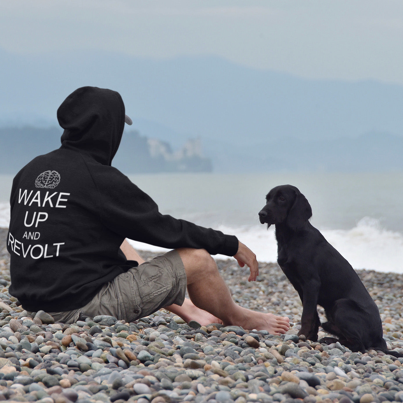Keeping calm got us into this mess, it's time to wake up. Comfortable and practical. It's extra soft and has a convenient front pouch pocket. Made from organic cotton and recycled polyester, this social awareness hoodie is a great eco-friendly choice.