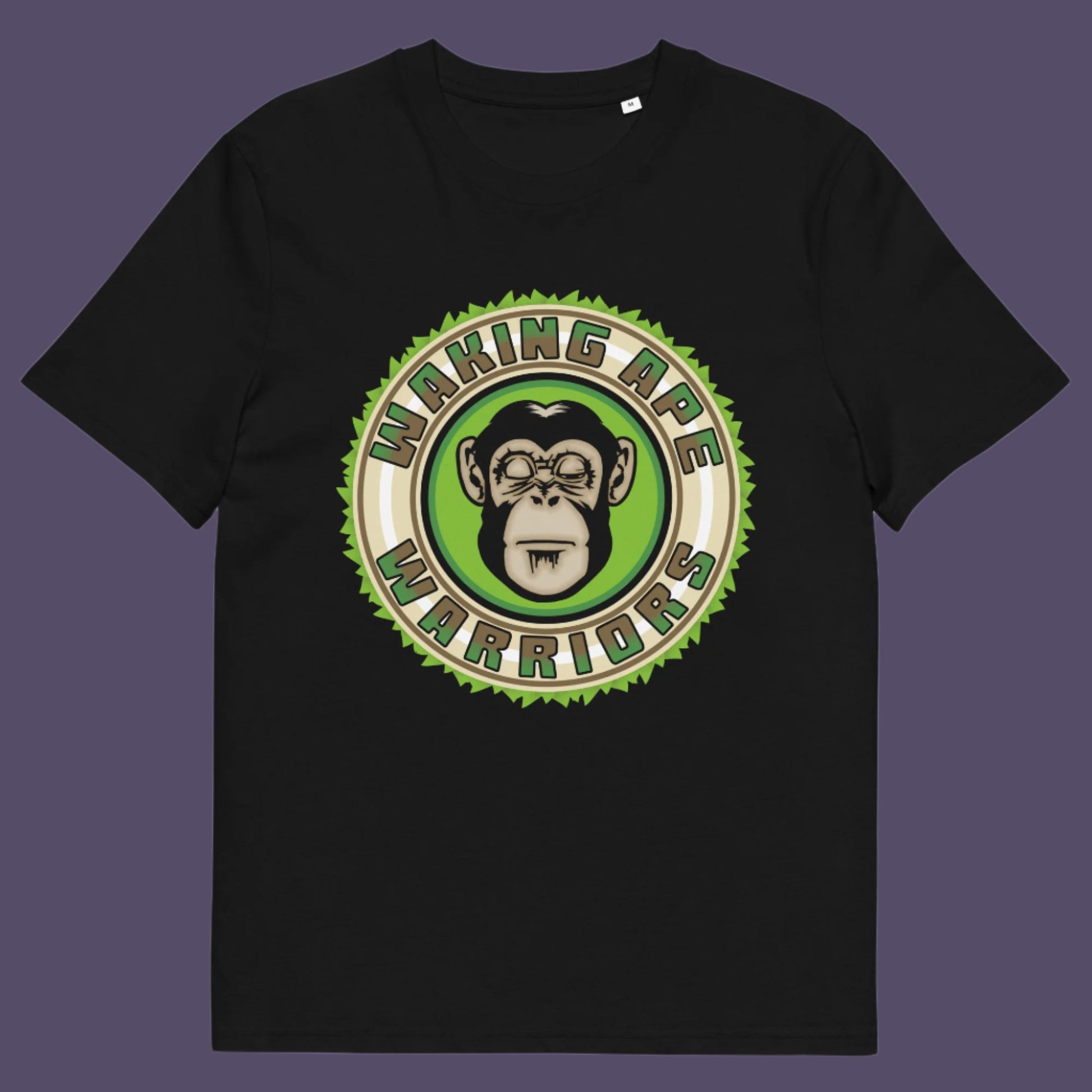 Black t-shirt. The message that comes with this original save the planet t shirt design is one of resistance to concrete jungles, processed food and plastic people. Ideal for anyone with environmental concern or any doubts about an A.I take over. Awaken your inner primate. Made from 100% organic ring-spun cotton, this save the Earth t shirt is unisex, high-quality, super comfy, and best of all, eco-friendly.