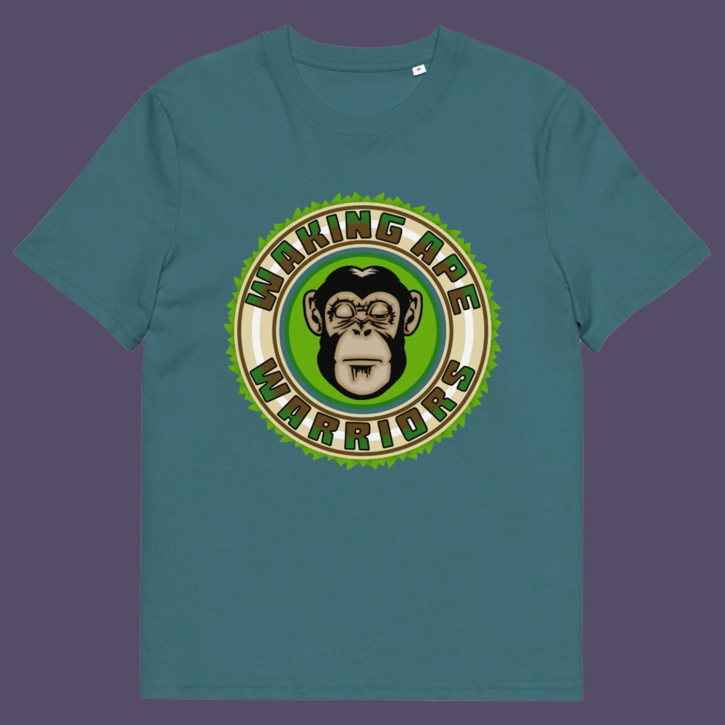 Stargazer t shirt. The message that comes with this original save the planet t shirt design is one of resistance to concrete jungles, processed food and plastic people. Ideal for anyone with environmental concern or any doubts about an A.I take over. Awaken your inner primate. Made from 100% organic ring-spun cotton, this save the Earth t shirt is unisex, high-quality, super comfy, and best of all, eco-friendly.