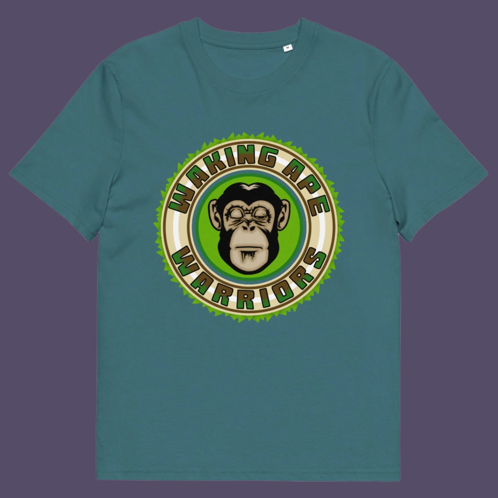 Stargazer t shirt. The message that comes with this original save the planet t shirt design is one of resistance to concrete jungles, processed food and plastic people. Ideal for anyone with environmental concern or any doubts about an A.I take over. Awaken your inner primate. Made from 100% organic ring-spun cotton, this save the Earth t shirt is unisex, high-quality, super comfy, and best of all, eco-friendly.