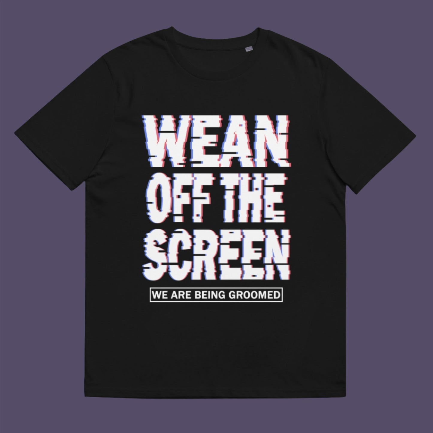 Black t-shirt. This media based conspiracy theory t-shirt suggests there is more to digital media and entertainment than meets the eye. An anti mobile abuse slogan in a unique design to increase social awareness of too much screen time. Made from 100% organic ring-spun cotton, this conspiracy theory t-shirt is unisex, high-quality, super comfy, and best of all, eco-friendly.