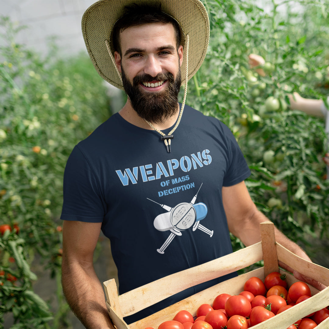 Gardener holding tomatoes. This anti drugs t shirt suggests an overuse of pharmaceutical drugs in the developed world. Are we being prescribed medication we don't need ? A very satirical view questioning the effects of capitalism on the health care pharmaceutical industry. Made from 100% organic ring-spun cotton, this counter culture t shirt is unisex, high quality, super comfy, and best of all, eco-friendly.