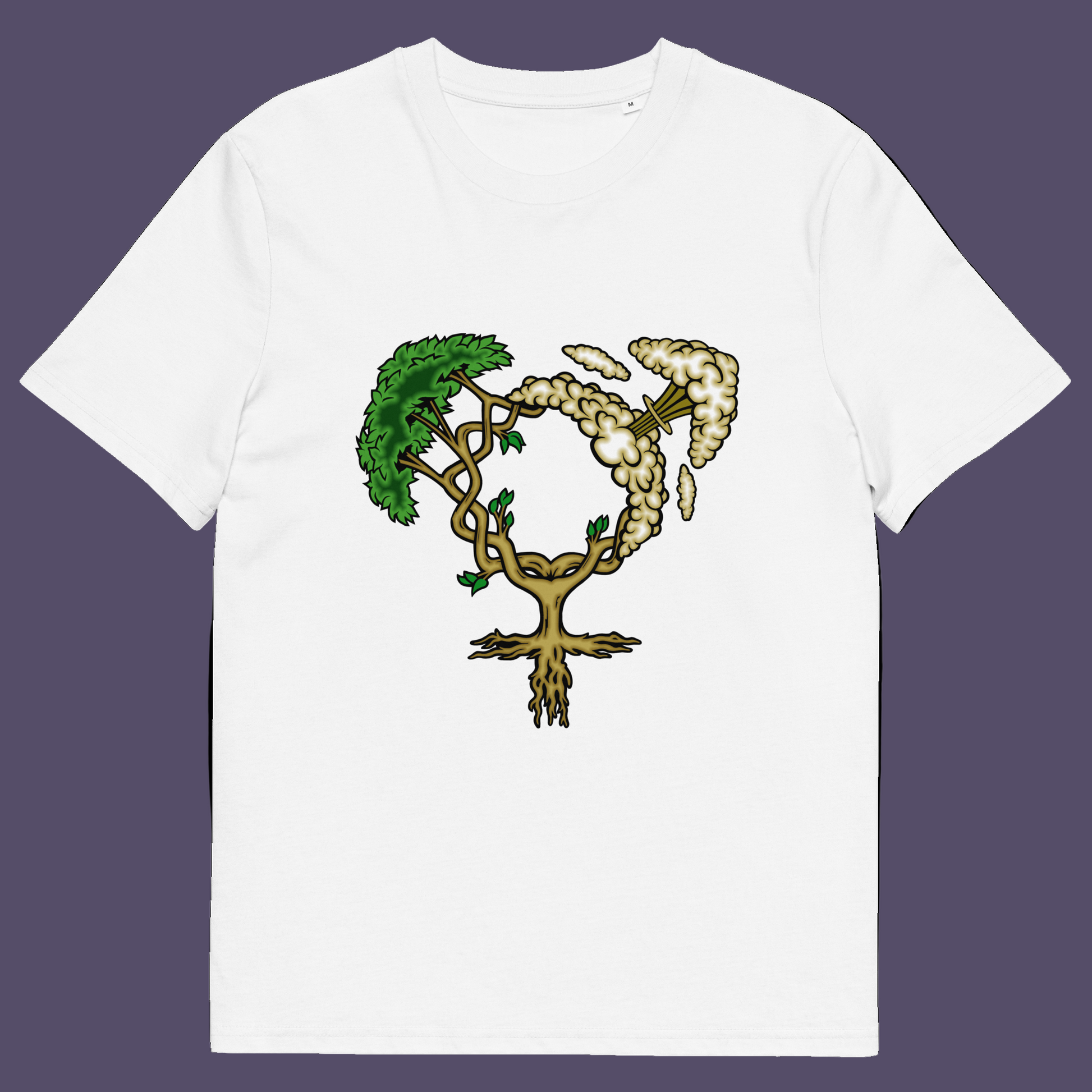 White t-shirt. A women's rights t-shirt design that pays homage to women and promotes social awareness of how most destructive elements of humankind come from men. Women create life, men destroy it. Made from 100% organic ring-spun cotton, these women power t shirts are unisex, high-quality, super comfy, and best of all, eco-friendly.