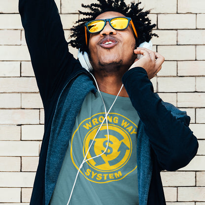 Wrong Way System, unisex, eco-friendly, political t-shirt