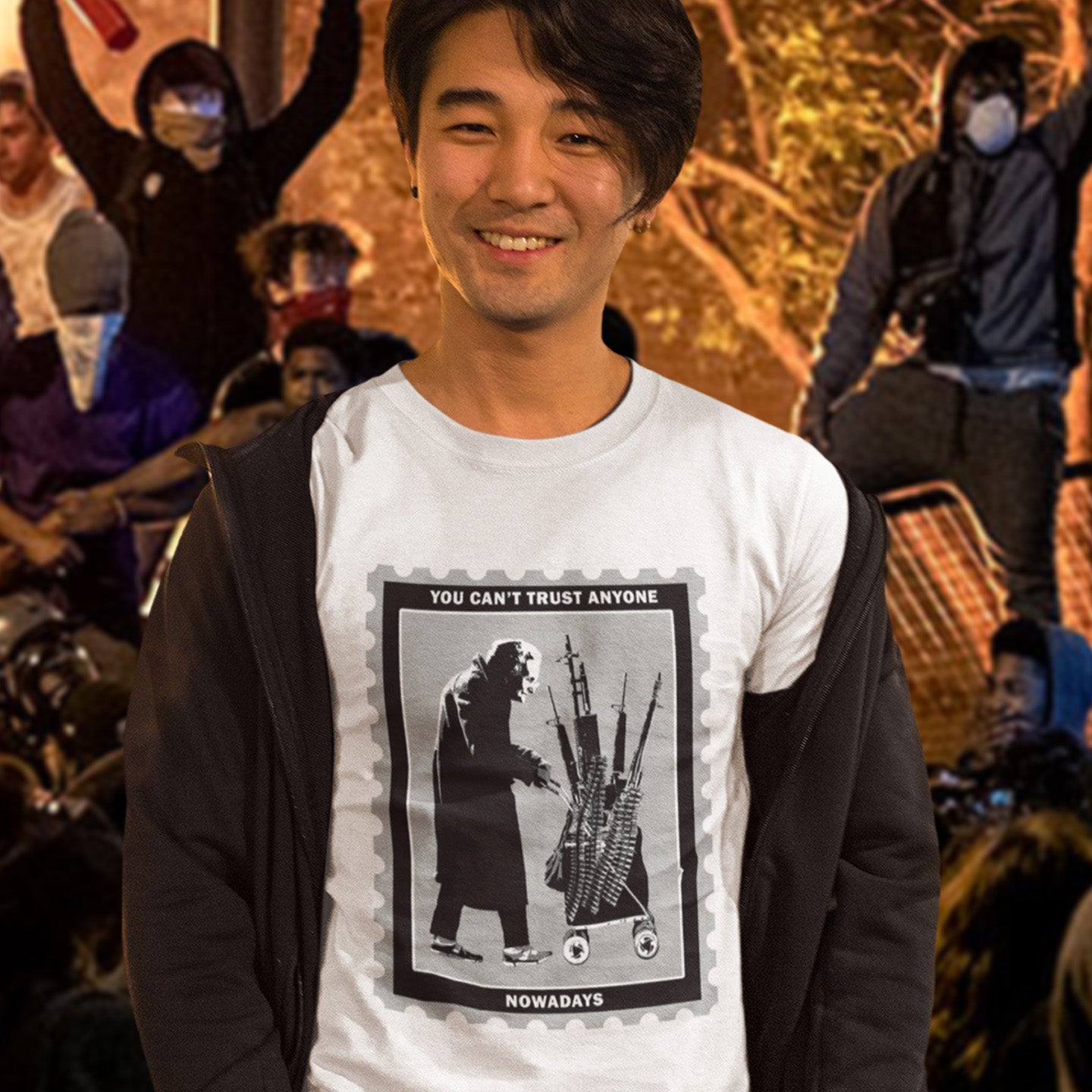 A humorous view of how careful you have to be living in a culture of fear when you come from a more trusting generation. Made from 100% organic ring-spun cotton, this unisex t-shirt is a total must-have. It's high-quality, super comfy, and best of all—eco-friendly.