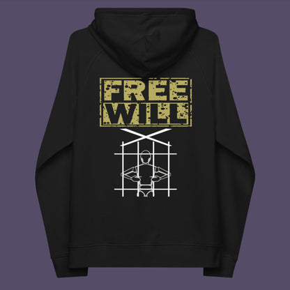 If you are feeling overwhelmed by influence , join the free will movement. • Outside: 100% organic cotton • Charcoal melange is 60% cotton, 40% recycled polyester • Inside for all colours: 80% organic cotton, 20% recycled polyester • Brushed lining • Regular fit • Raglan sleeves • Ribbed cuffs and hem • Drawstrings with metal eyelets and stoppers • Jersey-lined hood • Blank product sourced from Bangladesh