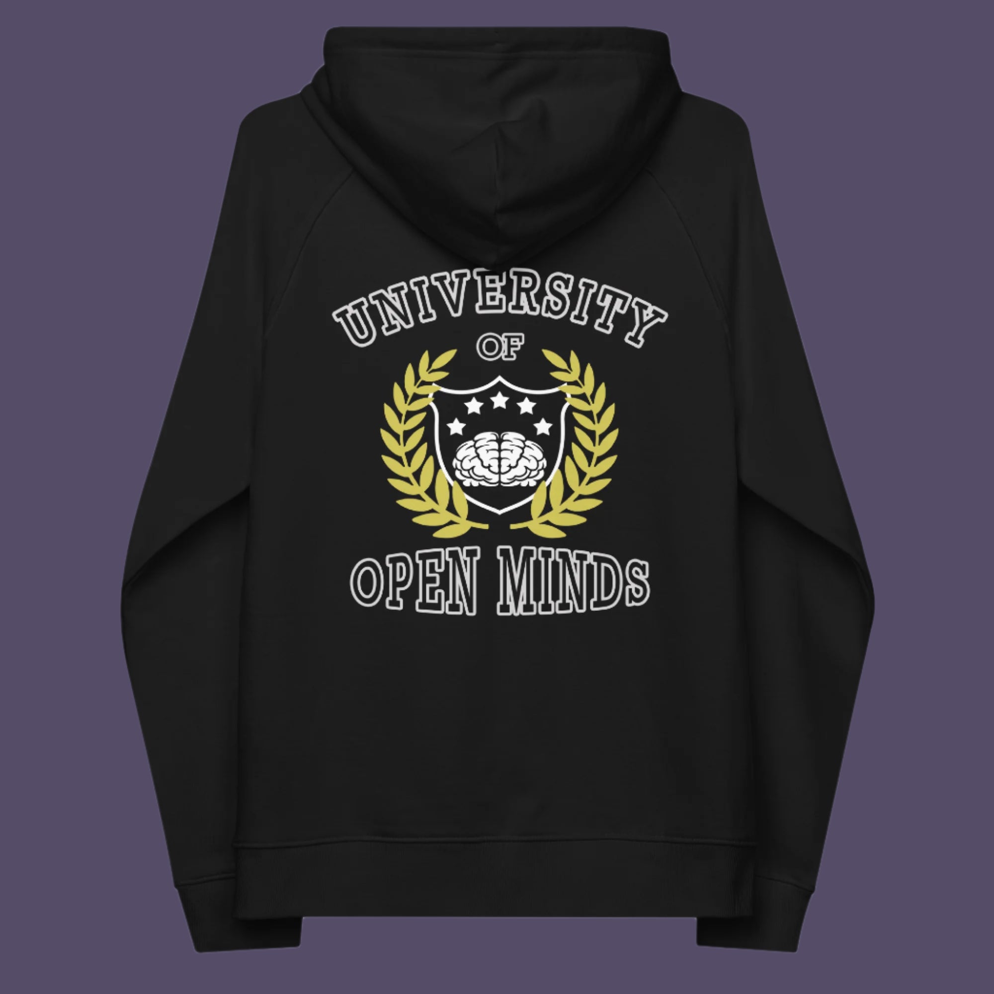 If you think outside the box then this university is for you. Only practical lessons and no student loan required. Comfortable and practical. It's extra soft and has a convenient front pouch pocket. Made from organic cotton and recycled polyester, this social awareness hoodie is a great eco-friendly choice.