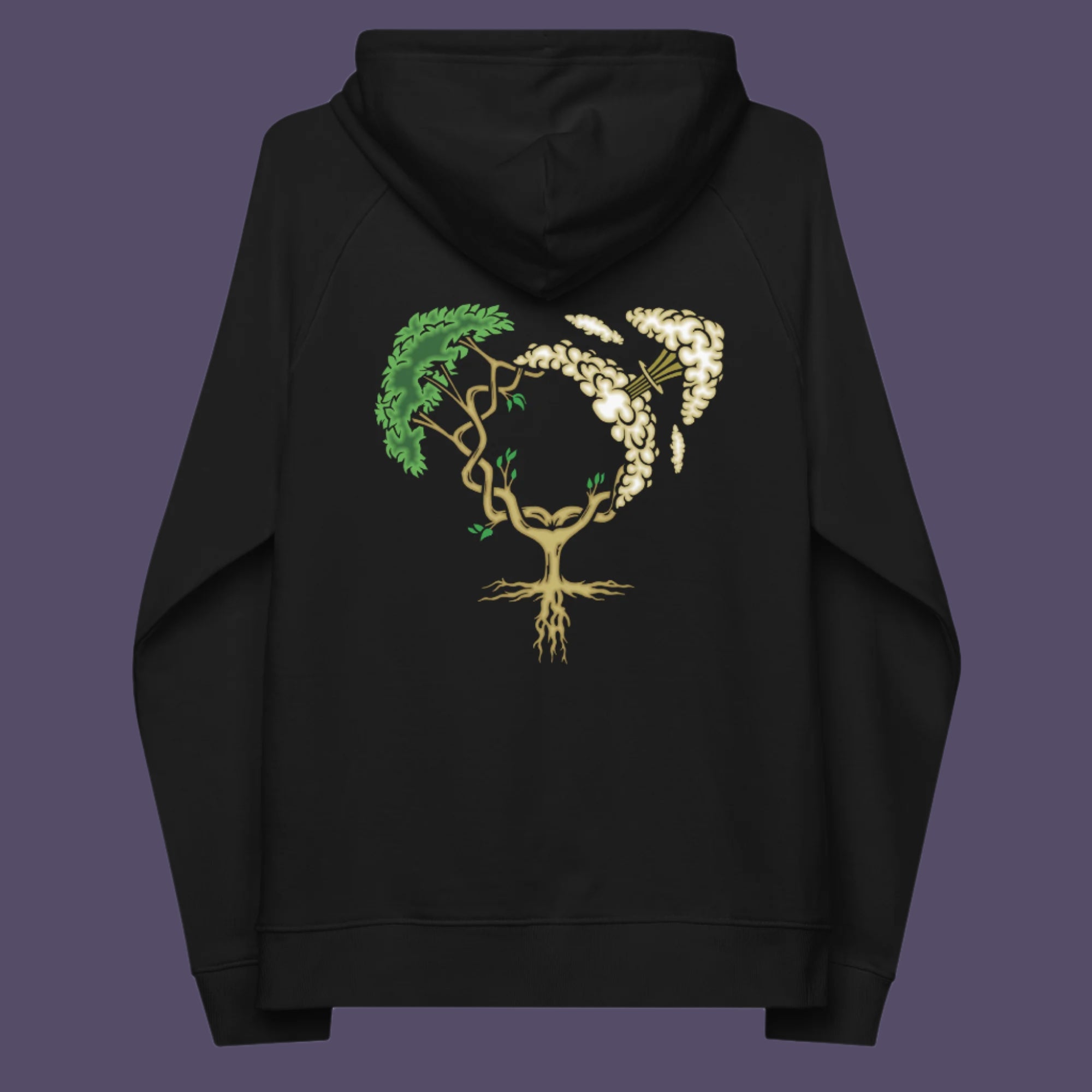 This design pays homage to women and highlights how most destructive elements of humankind come from men. Women create life, men destroy it. Comfortable and practical. It's extra soft and has a convenient front pouch pocket. Made from organic cotton and recycled polyester, this social awareness feminist hoodie is a great eco-friendly choice.