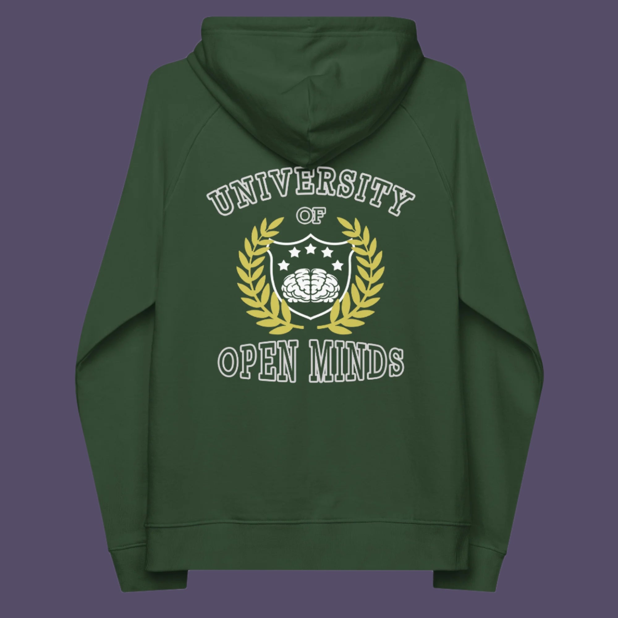 If you think outside the box then this university is for you. Only practical lessons and no student loan required. Comfortable and practical. It's extra soft and has a convenient front pouch pocket. Made from organic cotton and recycled polyester, this social awareness hoodie is a great eco-friendly choice.