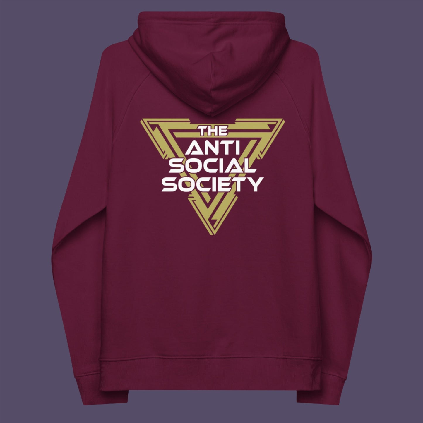 The Anti Social Society, unisex eco raglan hoodie