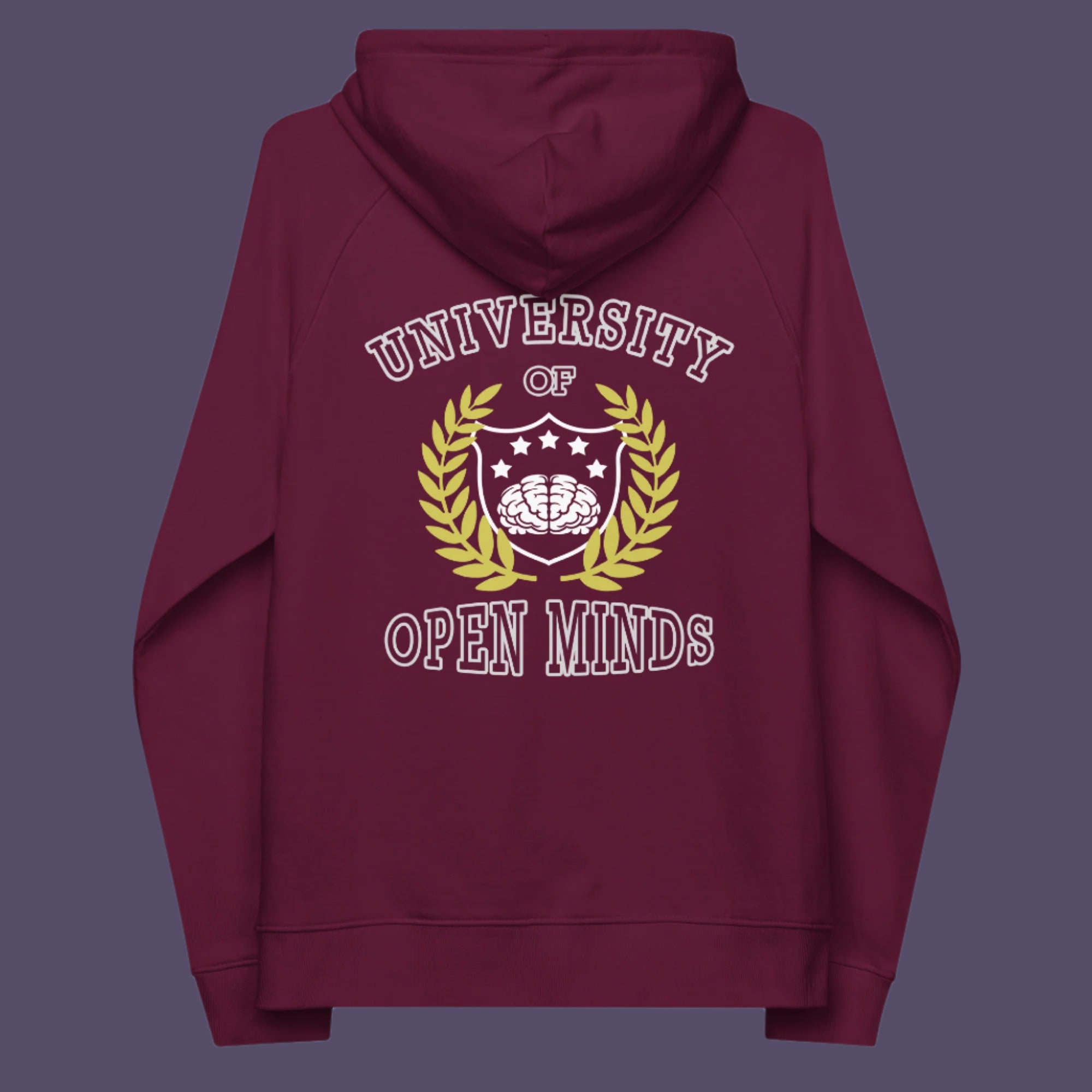 If you think outside the box then this university is for you. Only practical lessons and no student loan required. Comfortable and practical. It's extra soft and has a convenient front pouch pocket. Made from organic cotton and recycled polyester, this social awareness hoodie is a great eco-friendly choice.