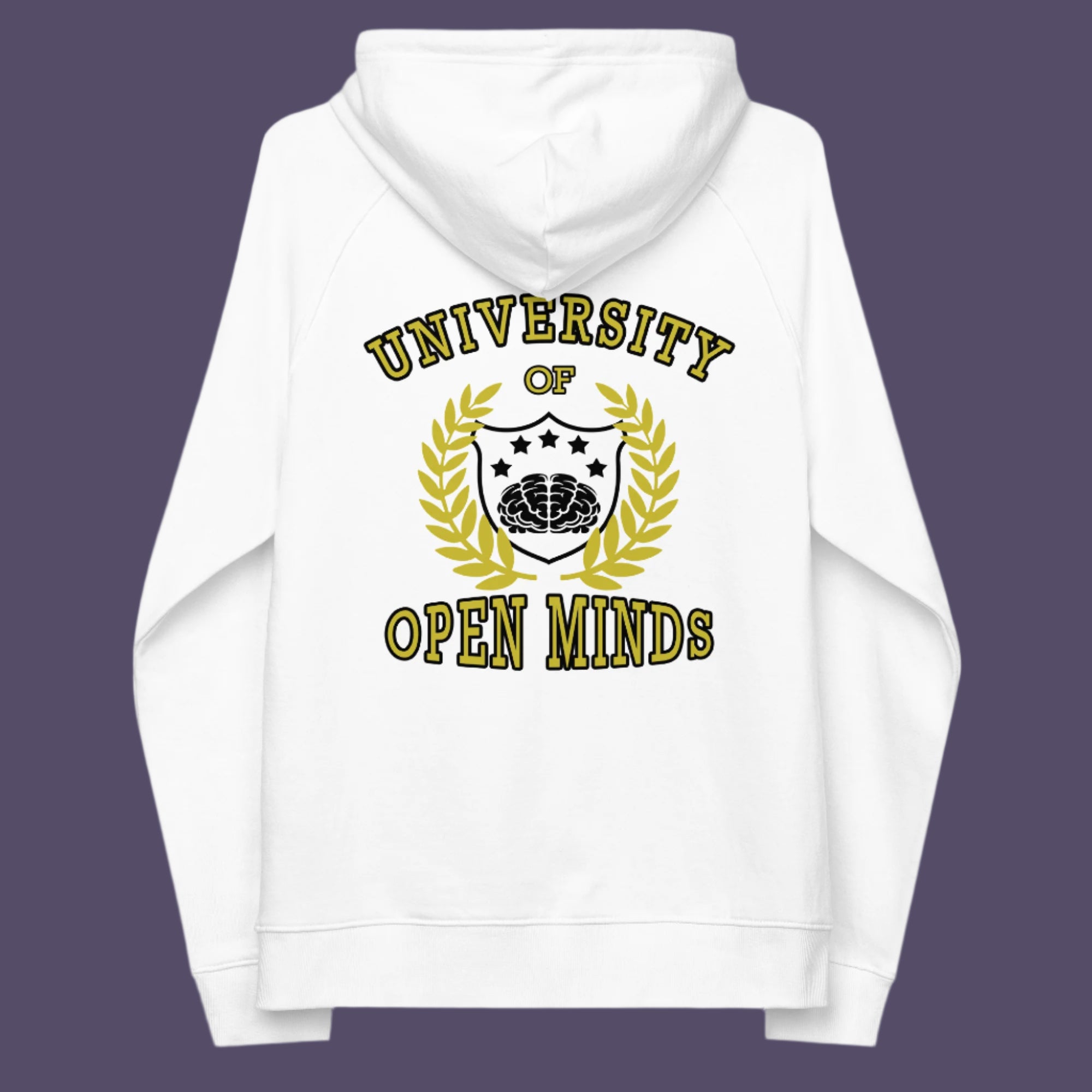 If you think outside the box then this university is for you. Only practical lessons and no student loan required. Comfortable and practical. It's extra soft and has a convenient front pouch pocket. Made from organic cotton and recycled polyester, this social awareness hoodie is a great eco-friendly choice.