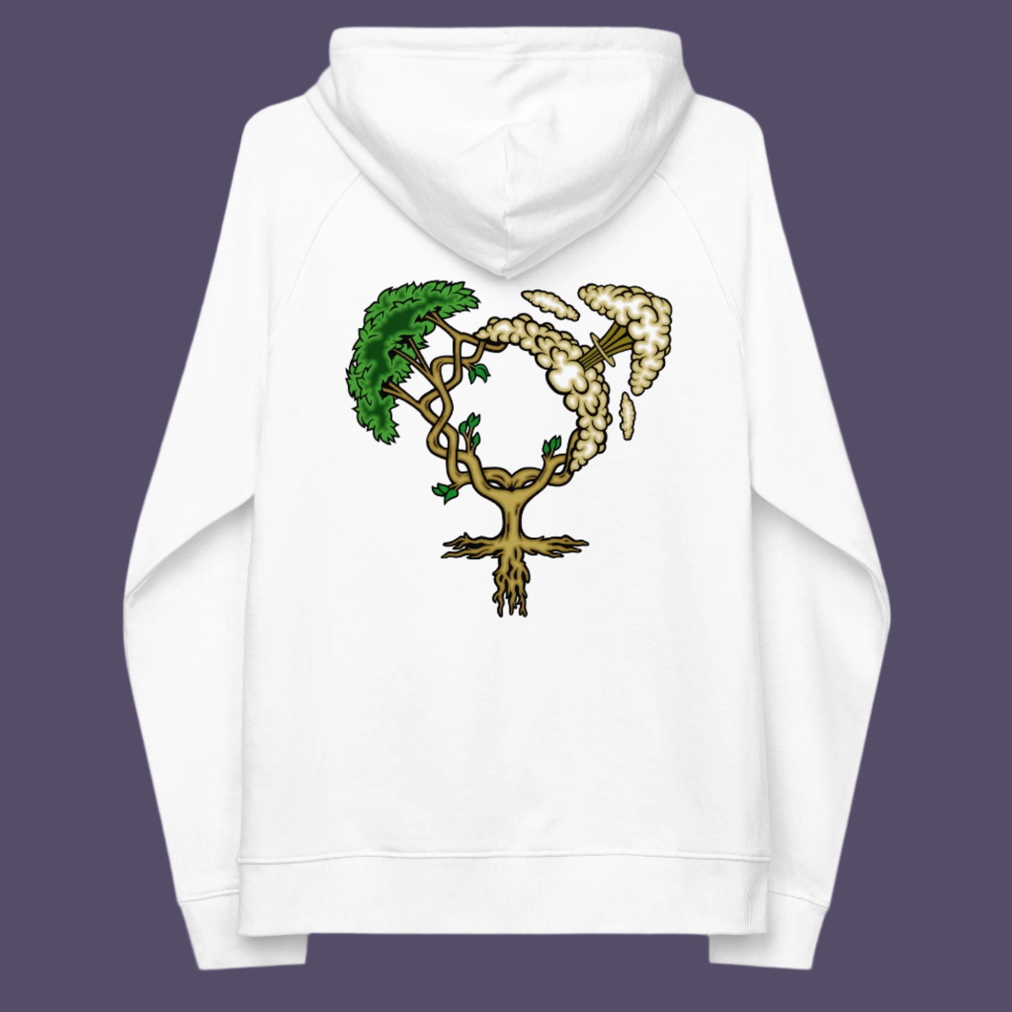 This design pays homage to women and highlights how most destructive elements of humankind come from men. Women create life, men destroy it. Comfortable and practical. It's extra soft and has a convenient front pouch pocket. Made from organic cotton and recycled polyester, this social awareness feminist hoodie is a great eco-friendly choice.