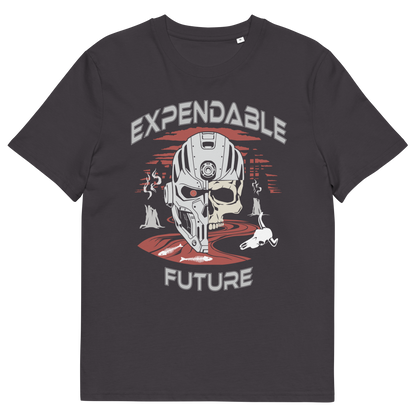Anthracite t shirt. A dystopian t shirt suggesting that our impact on the planet is not been taken seriously enough, is it time to worry about our role as working humans? Counterculture and alternative view of technology and modern society. Made from 100% organic ring-spun cotton, this social awareness t shirt is unisex, high-quality, super comfy, and best of all, eco-friendly.
