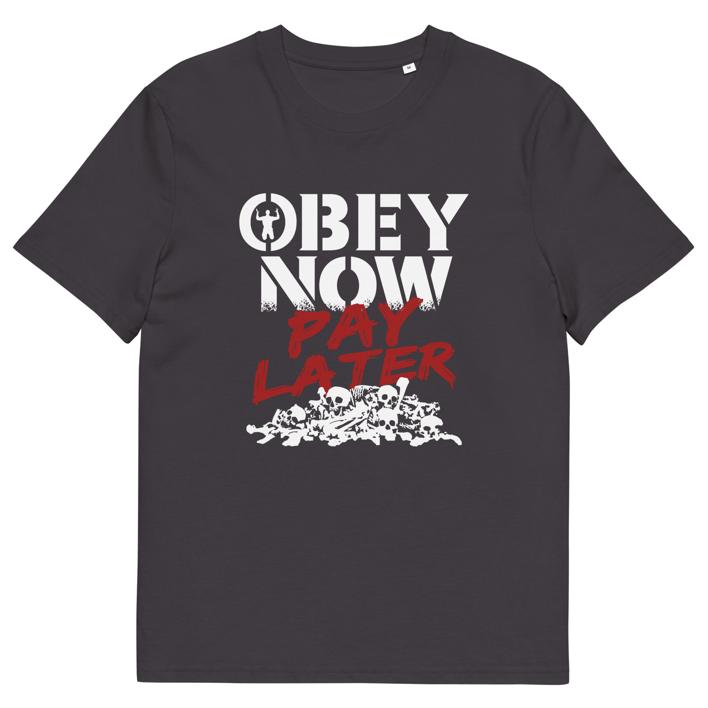 Anthracite t shirt. This broken society t shirt highlights our need to act against corruption. The longer we ignore and comply to a broken system now the more we will pay for it later. Made from 100% organic ring-spun cotton, this anti government t shirt is unisex, high-quality, super comfy, and best of all, eco-friendly.