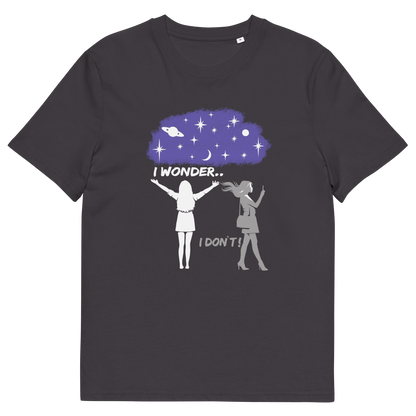 Anthracite t shirt. This anti mobile phone abuse t shirt light heartedly pokes fun at people who never look up from their phone. If you believe letting a machine do most of your thinking for you will dull your imagination, this satirical design is for you. Made from 100% organic ring-spun cotton, these anti mobile phone abuse t shirts are unisex, high quality, super comfy, and best of all, eco-friendly.
