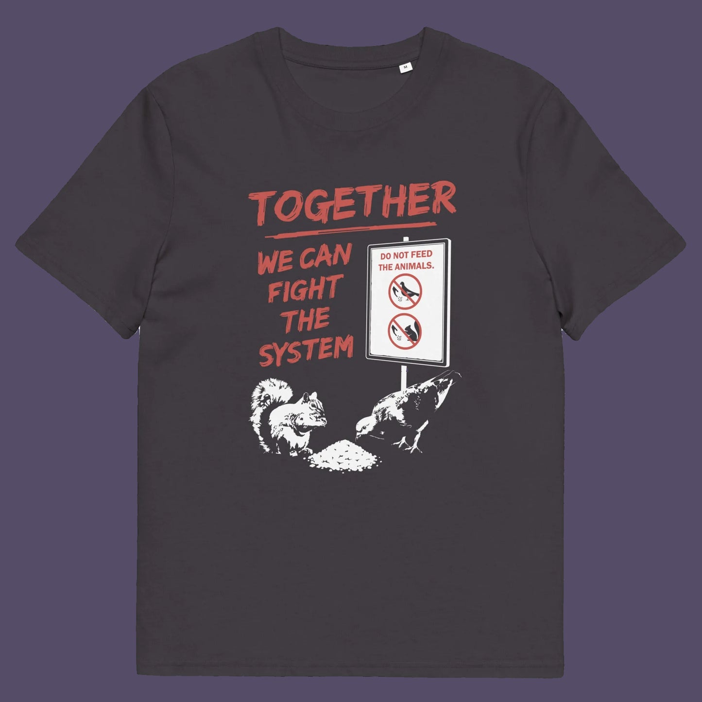 Anthracite t shirt. This counter culture t shirt designs calls on all peoples of different persuasions to come together and fight the common enemy. The capitalism system that we live under is only geared to benefit the rich and places monetary profit above people. Show your social awareness with this graffiti art t shirt design. Made from 100% organic ring-spun cotton, this anti capitalism t shirt is unisex, high-quality, super comfy, and best of all, eco-friendly.