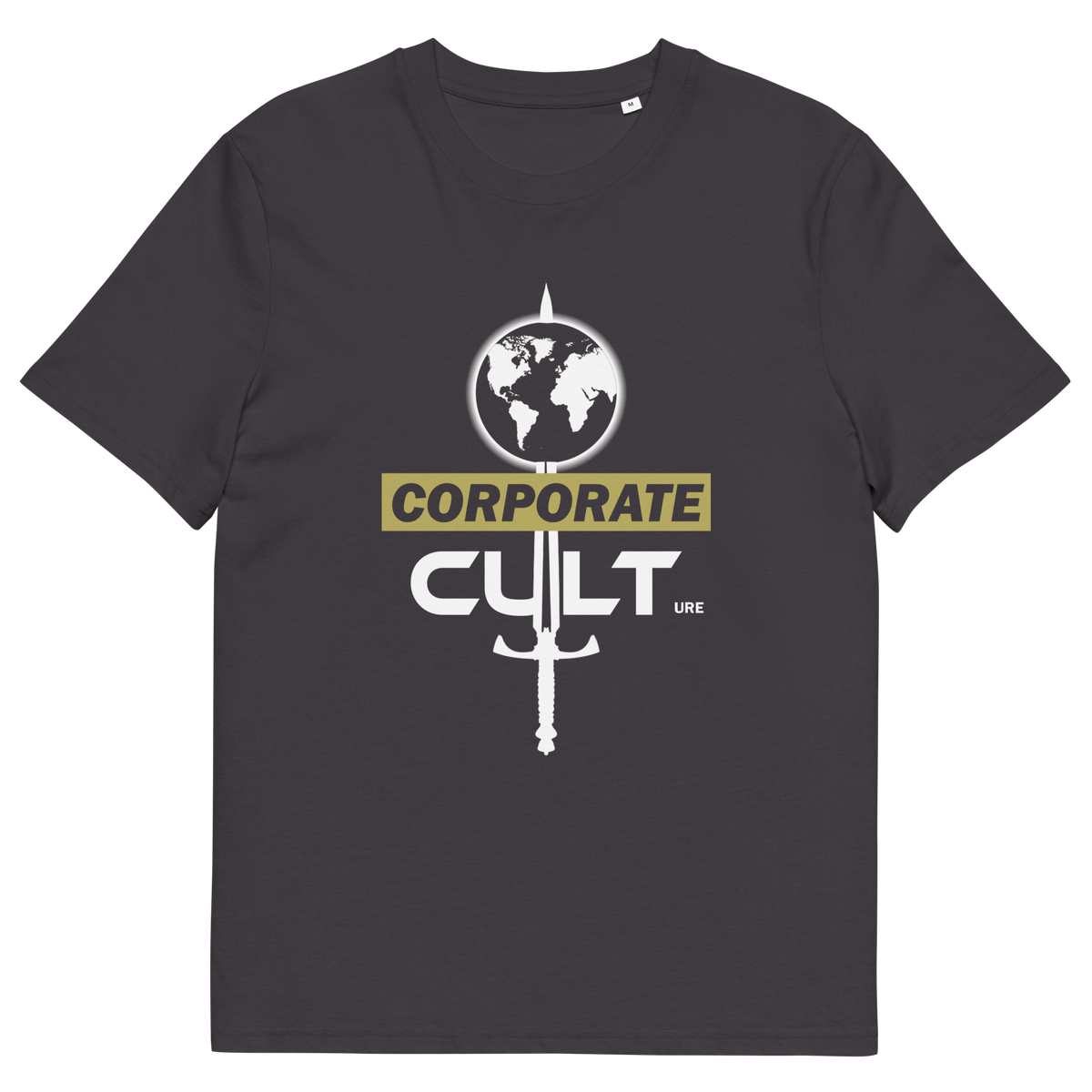 Anthracite grey T-shirt with "CORPORATE CULTure" text.