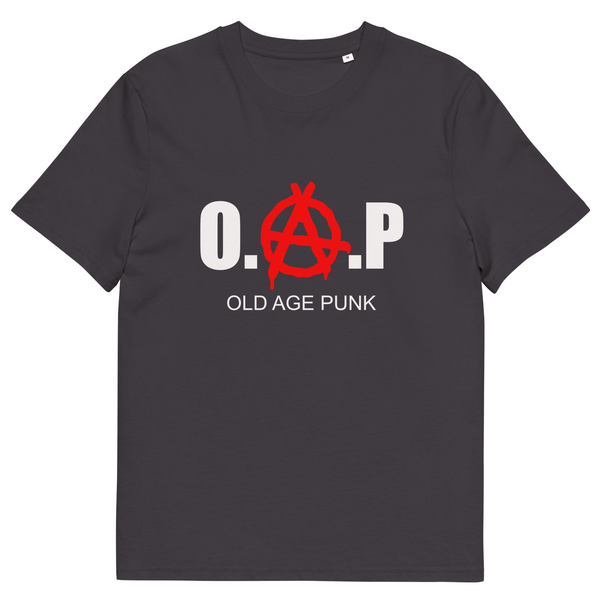 A n anthracite grey short sleeved crew neck t-shirt with the text graphic "PRO CHOICE, ANTI RACIST, PLANT BASED, ANIMAL LOVER" in black.