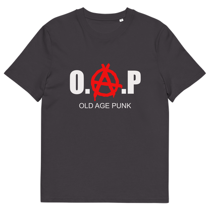 A n anthracite grey short sleeved crew neck t-shirt with the text graphic "PRO CHOICE, ANTI RACIST, PLANT BASED, ANIMAL LOVER" in black.
