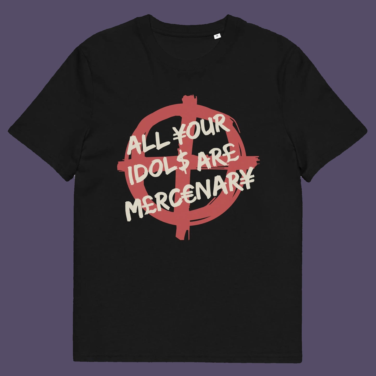 Black t shirt. This broken society t shirt shows the dark side of capitalism. Why are we looking up to people that put money before integrity, what is it we admire, their bank accounts ? Are there any products that celebrities or sports personalities wouldn't sell ? Made from 100% organic ring-spun cotton, this anti capitalism t shirt is unisex, high-quality, super comfy, and best of all, eco-friendly.