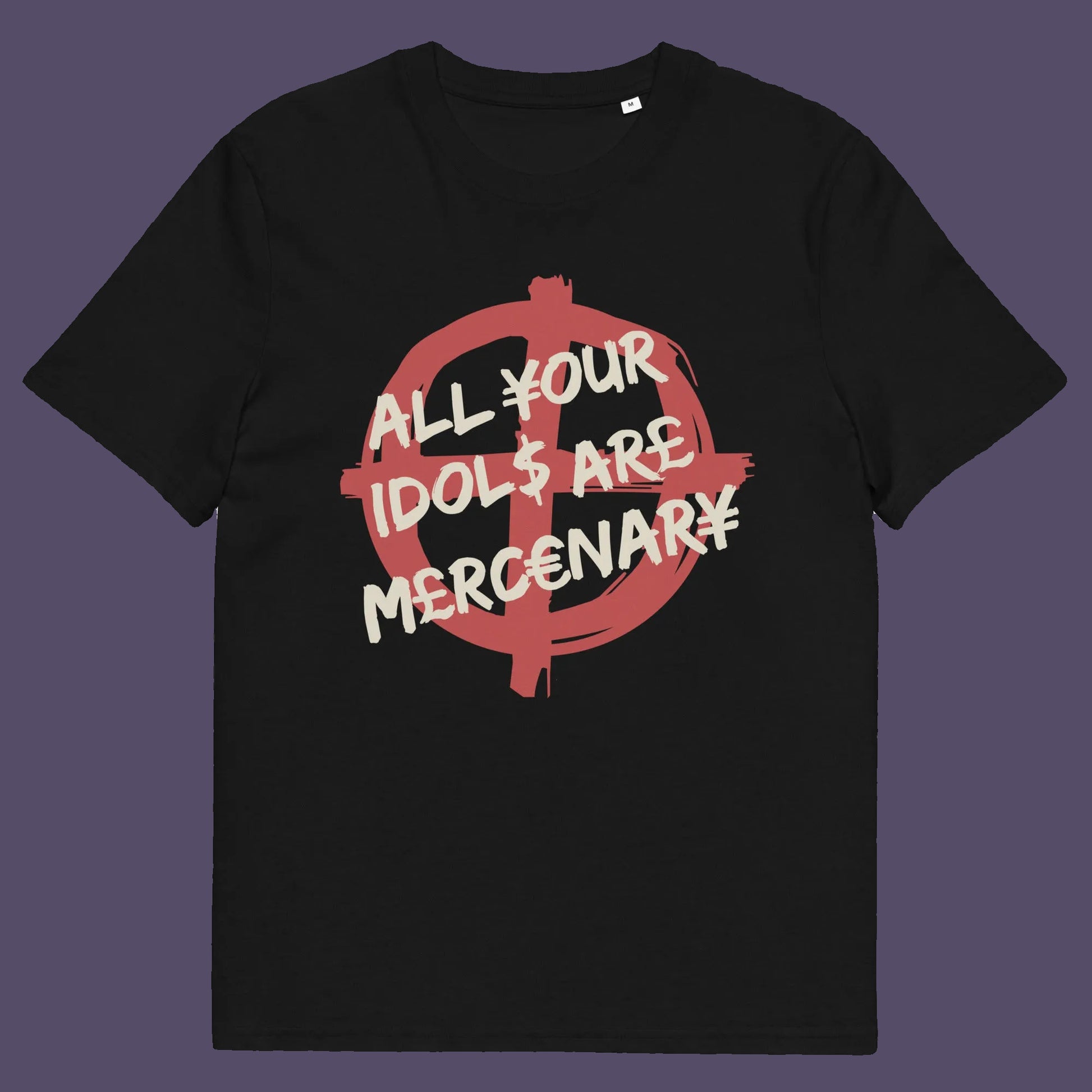 Black t shirt. This broken society t shirt shows the dark side of capitalism. Why are we looking up to people that put money before integrity, what is it we admire, their bank accounts ? Are there any products that celebrities or sports personalities wouldn't sell ? Made from 100% organic ring-spun cotton, this anti capitalism t shirt is unisex, high-quality, super comfy, and best of all, eco-friendly.