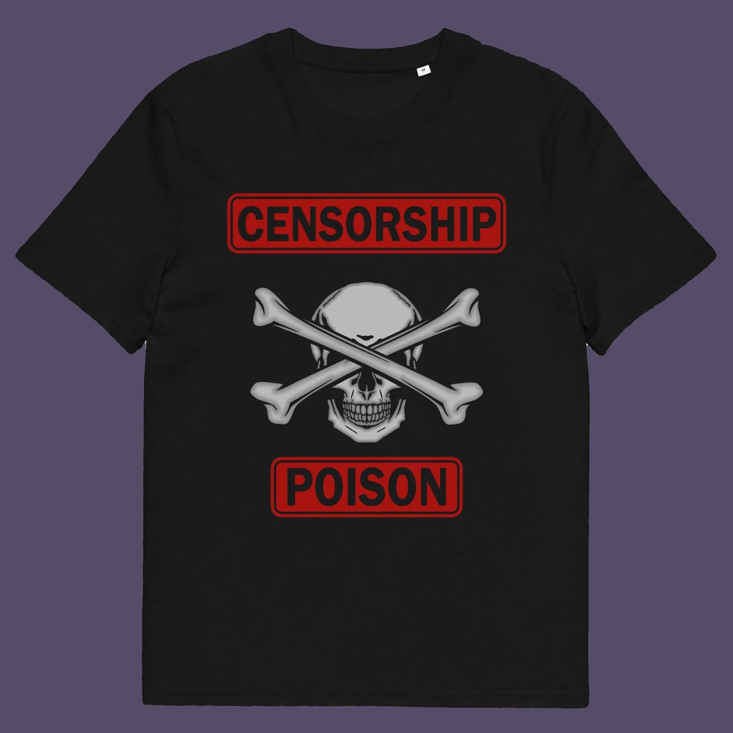 Black t shirt. A civil rights t shirt for free thinking liberal minded advocates of transparency. This stencil art design is for freedom of speech lovers who believe no good can come of censorship. Made from 100% organic ring-spun cotton, this no censorship t shirt is unisex, high-quality, super comfy, and best of all, eco-friendly.