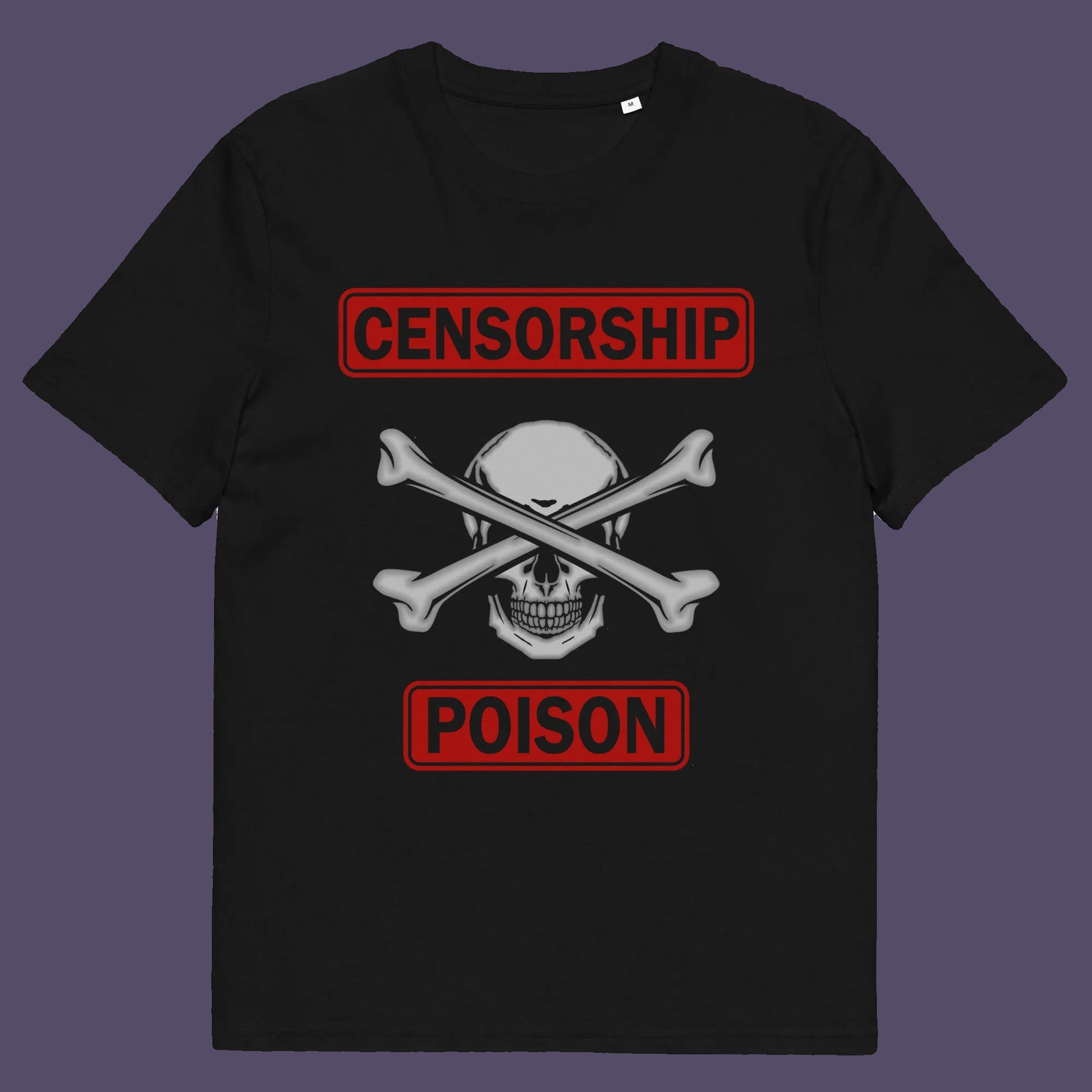 Black t shirt. A civil rights t shirt for free thinking liberal minded advocates of transparency. This stencil art design is for freedom of speech lovers who believe no good can come of censorship. Made from 100% organic ring-spun cotton, this no censorship t shirt is unisex, high-quality, super comfy, and best of all, eco-friendly.