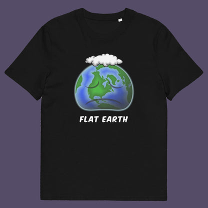 Black t shirt. This funny conspiracy theorist t shirt plays on the idea of the earth being flat. Could it just be a little bored or depressed. Made from 100% organic ring-spun cotton, this funny flat earth conspiracy theory t shirt is unisex, high-quality, super comfy, and best of all, eco-friendly.