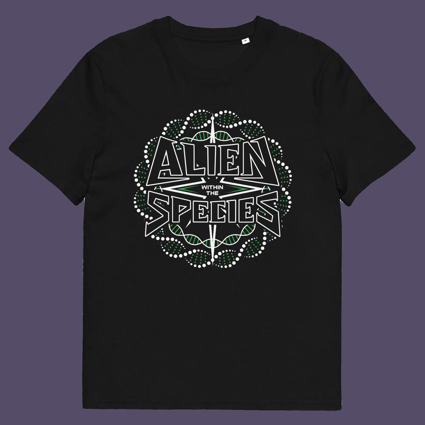 Black t shirt. This non conformist t shirt expands the use of the word 'Alien'. This design is ideal for everyone that feels they don't truly relate to the rest of humankind and modern society. Made from 100% organic ring-spun cotton, this counter culture t-shirt is unisex, high-quality, super comfy, and best of all, eco-friendly.