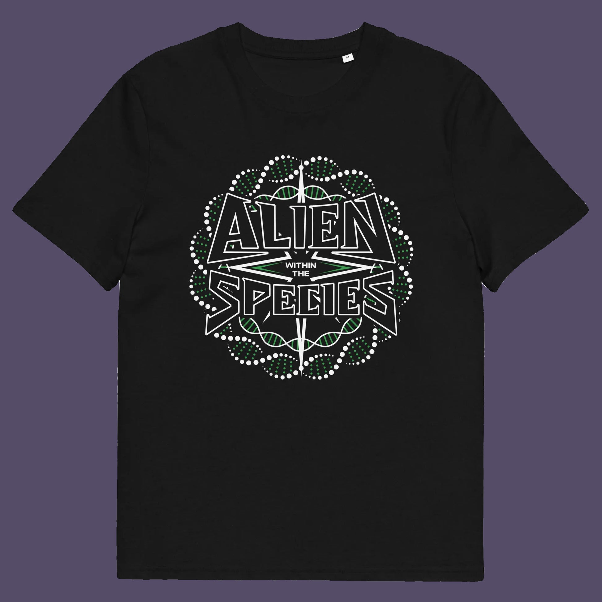 Black t shirt. This non conformist t shirt expands the use of the word 'Alien'. This design is ideal for everyone that feels they don't truly relate to the rest of humankind and modern society. Made from 100% organic ring-spun cotton, this counter culture t-shirt is unisex, high-quality, super comfy, and best of all, eco-friendly.