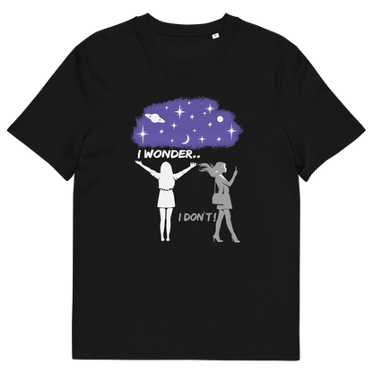 Black t shirt. This anti mobile phone abuse t shirt light heartedly pokes fun at people who never look up from their phone. If you believe letting a machine do most of your thinking for you will dull your imagination, this satirical design is for you. Made from 100% organic ring-spun cotton, these anti mobile phone abuse t shirts are unisex, high quality, super comfy, and best of all, eco-friendly.