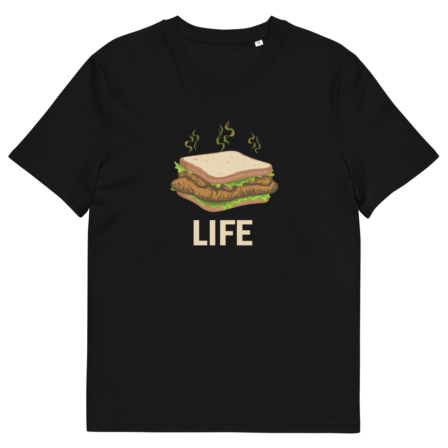 Black t shirt. This broken society t shirt is for the more pessimistic of urban art lovers. A funny design for those days when you feel that life is just a dog shit sandwich. Made from 100% organic ring-spun cotton, these social issues t shirts are unisex, high quality, super comfy, and best of all, eco-friendly.