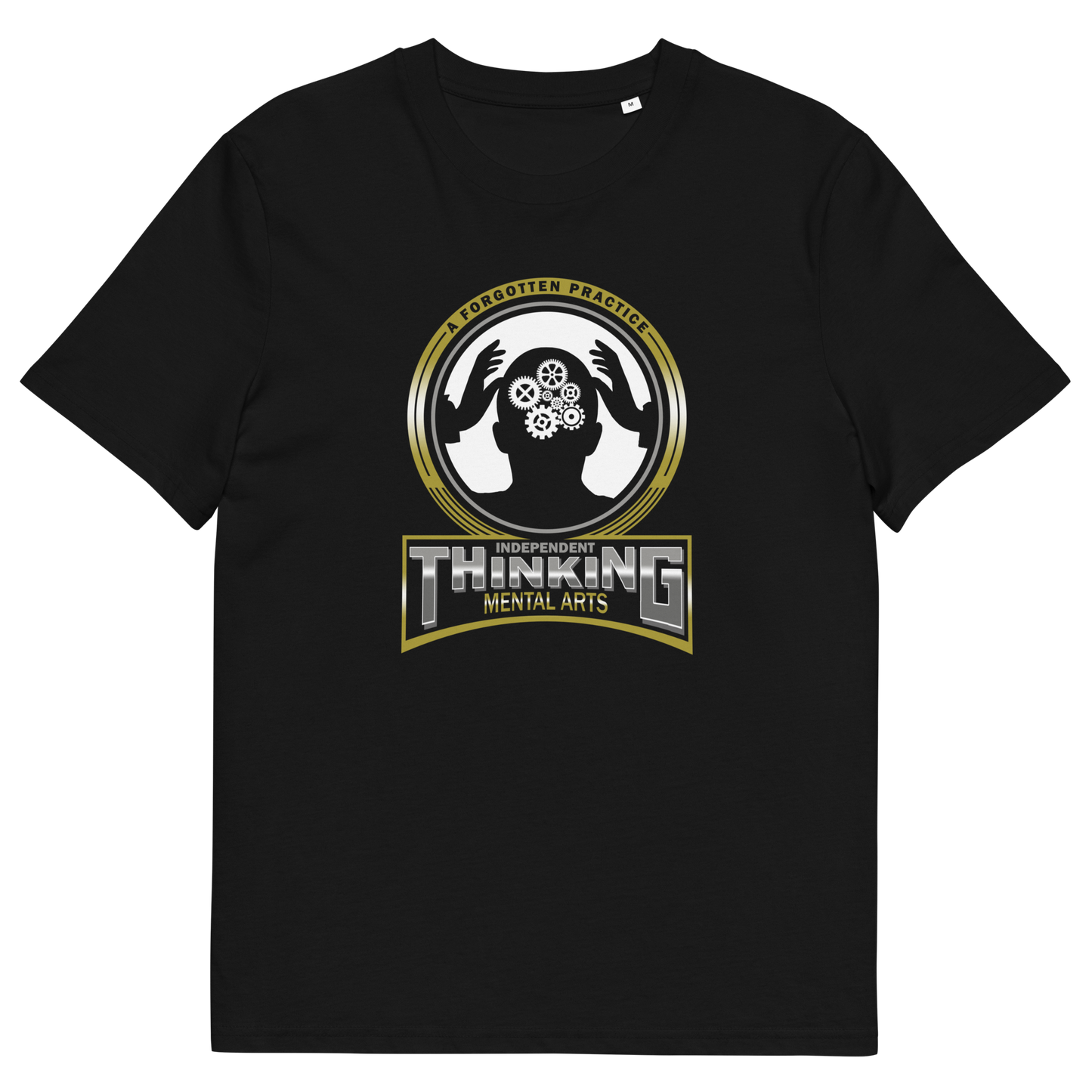 Black t shirt. A sign of the times t shirt suggesting independent thinking is a forgotten art since we let machines think for us. Promote independent thinking with this some what sarcastic t-shirt. Made from 100% organic ring-spun cotton, this urban art t shirt is unisex, high-quality, super comfy, and best of all, eco-friendly.