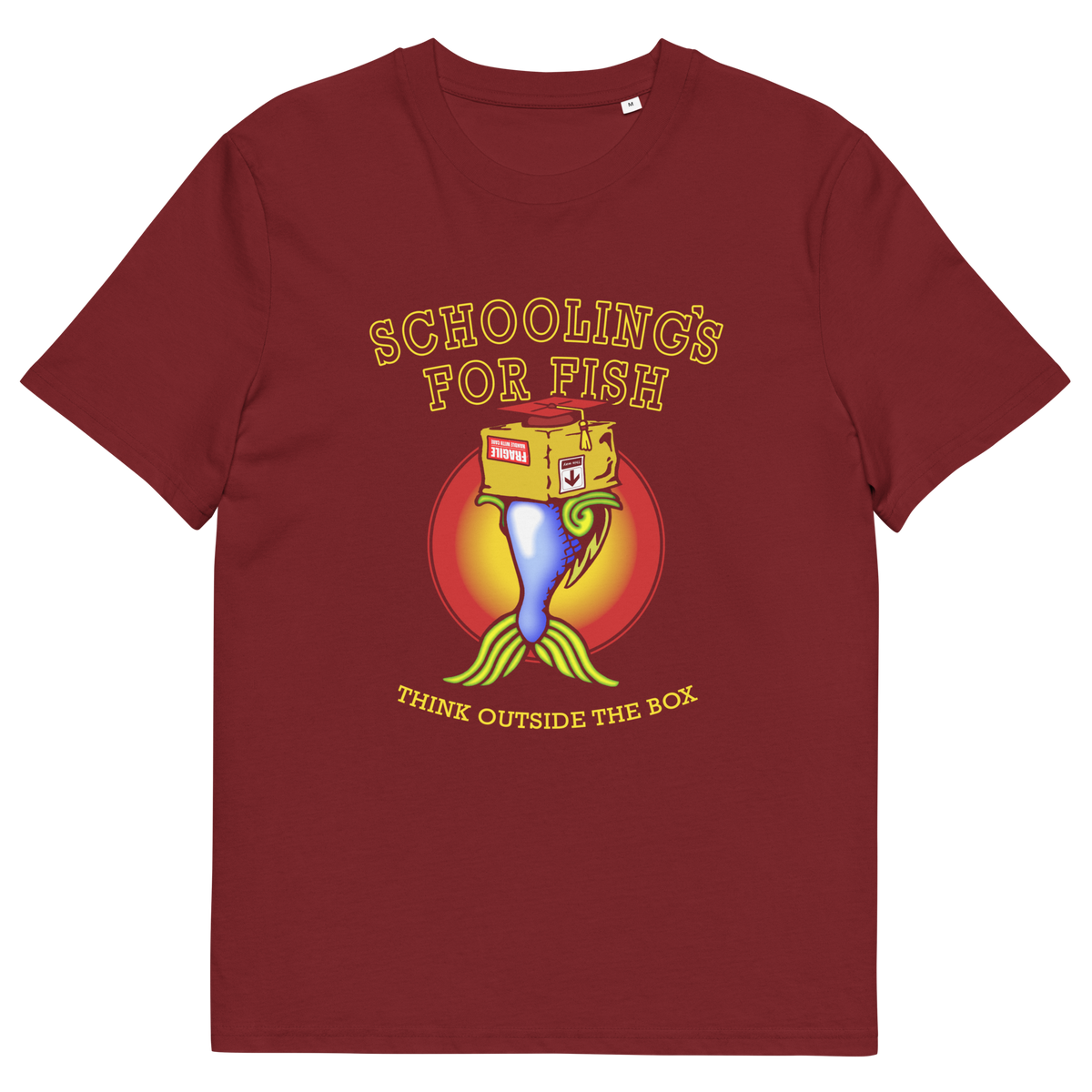 Burgundy t shirt. This alternative education non conformist t shirt design conveys a feeling that we are not quite being taught the full picture by our educational system. Great choice for any disgruntled student. Made from 100% organic ring-spun cotton, this witty counter culture t shirt is unisex, high-quality, super comfy, and best of all, eco-friendly.