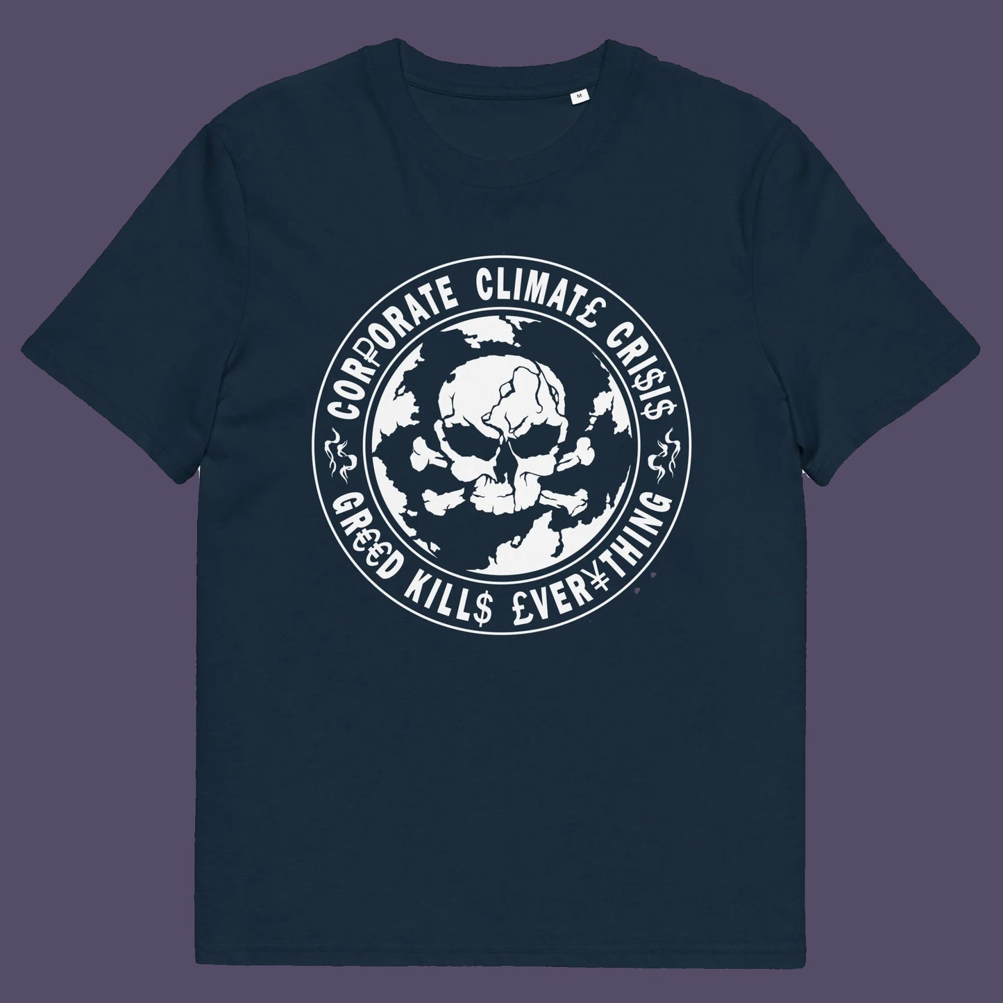 French nay t shirt. An anti corporate t shirt encouraging social awareness and support to save our planet from corporate negligence. Make it clear you are no fool to where the climate problem blame should be placed with this original design. Made from 100% organic ring-spun cotton, this save the world t shirt is unisex, high-quality, super comfy, and best of all, eco-friendly.