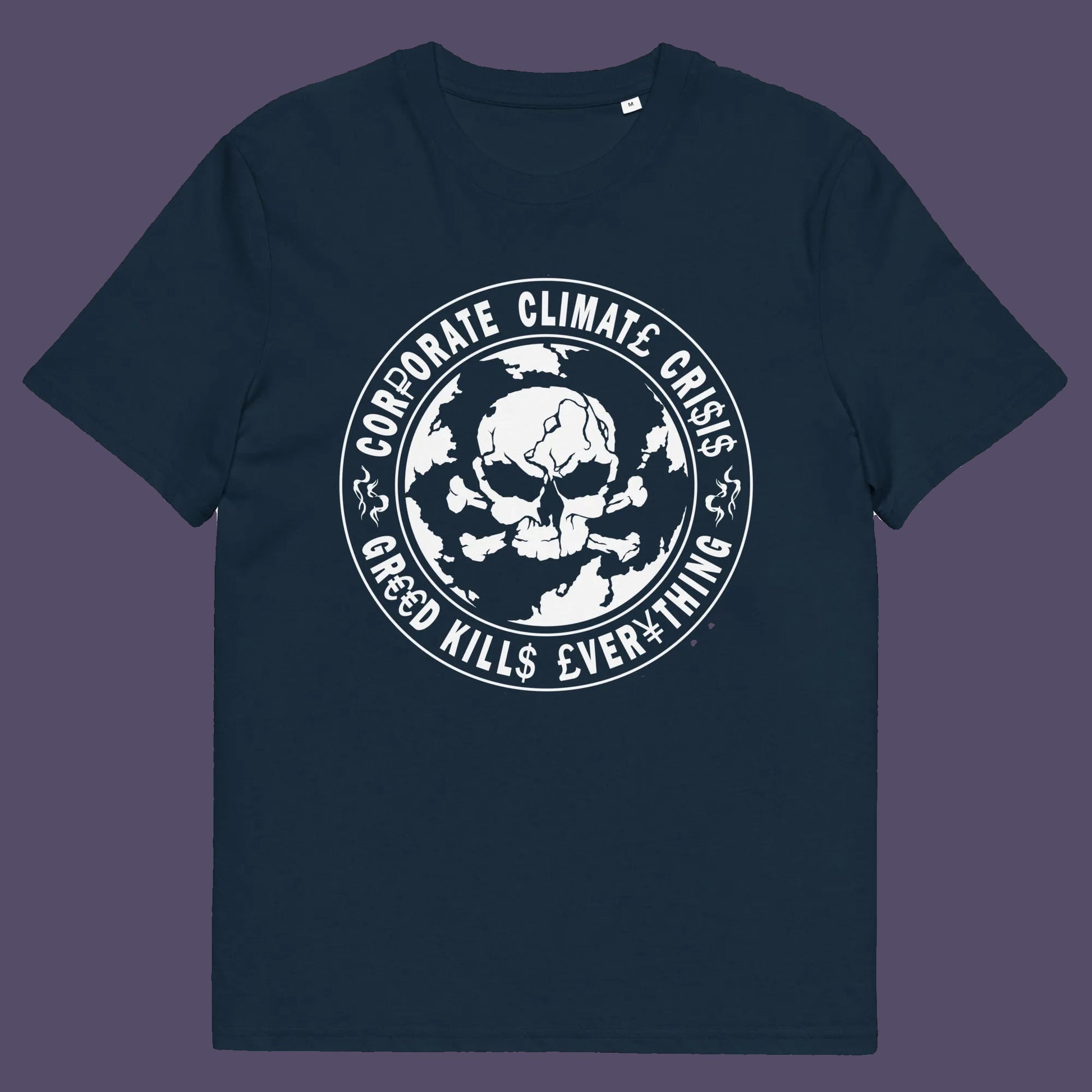 French nay t shirt. An anti corporate t shirt encouraging social awareness and support to save our planet from corporate negligence. Make it clear you are no fool to where the climate problem blame should be placed with this original design. Made from 100% organic ring-spun cotton, this save the world t shirt is unisex, high-quality, super comfy, and best of all, eco-friendly.