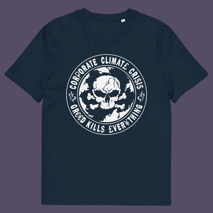 French nay t shirt. An anti corporate t shirt encouraging social awareness and support to save our planet from corporate negligence. Make it clear you are no fool to where the climate problem blame should be placed with this original design. Made from 100% organic ring-spun cotton, this save the world t shirt is unisex, high-quality, super comfy, and best of all, eco-friendly.