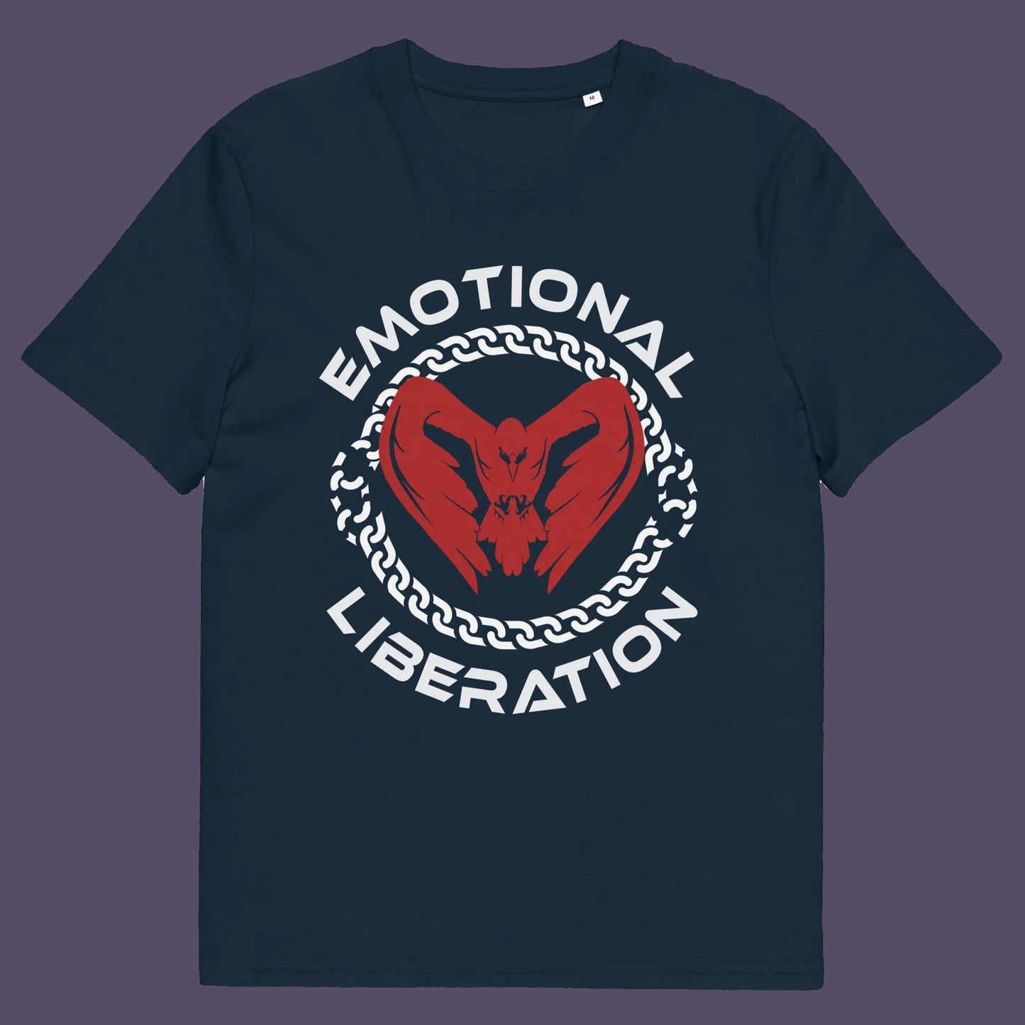 French navy t shirt. This self esteem t shirt is for sentient based beings. This design promotes the liberation of emotions in a material world. Oppose the rise of apathy and the fall of compassion by embracing your emotions and being proud of them. Made from 100% organic ring-spun cotton, this self worth t shirt is unisex, high quality, super comfy, and best of all, eco-friendly.