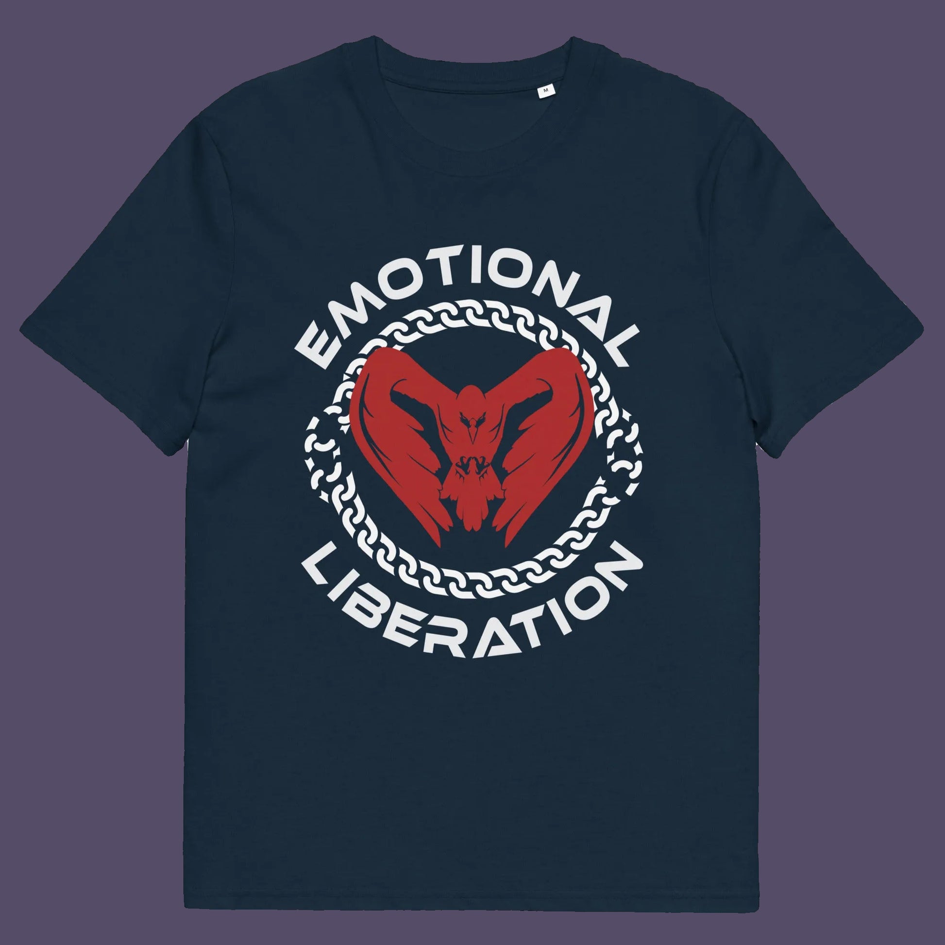 French navy t shirt. This self esteem t shirt is for sentient based beings. This design promotes the liberation of emotions in a material world. Oppose the rise of apathy and the fall of compassion by embracing your emotions and being proud of them. Made from 100% organic ring-spun cotton, this self worth t shirt is unisex, high quality, super comfy, and best of all, eco-friendly.