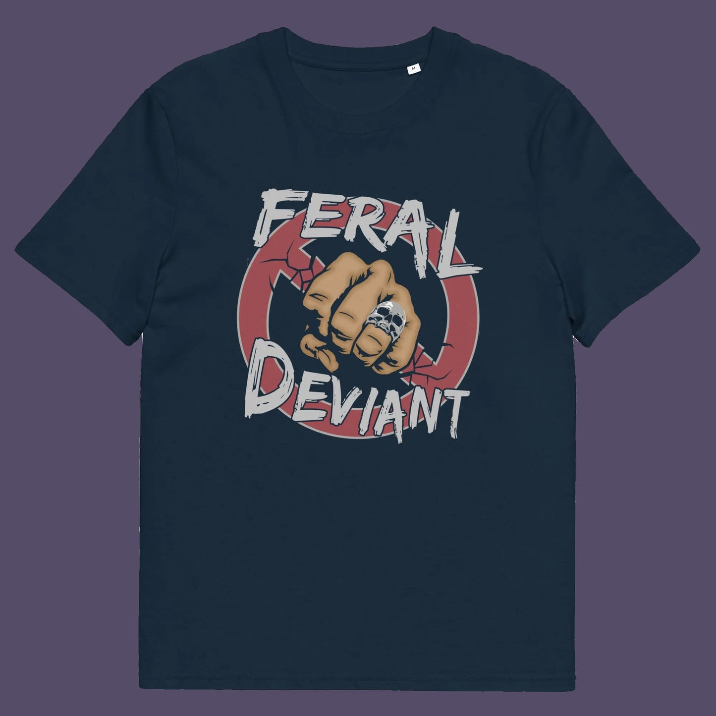 French navy t shirt. Non conformist t shirt design. stencil graffiti art for people who think boundaries stifle creativity, and rules are only guidelines. This alternative, anti establishment t-shirt is perfect for anyone who loves the wild and isn't domesticated. Made from 100% organic ring-spun cotton, this urban art t shirt is unisex, high-quality, super comfy, and best of all, eco-friendly.