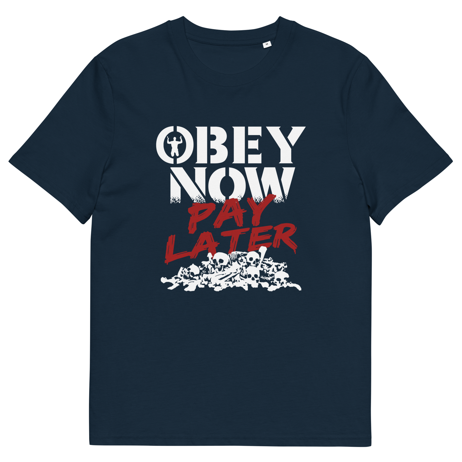 French navy t shirt. This broken society t shirt highlights our need to act against corruption. The longer we ignore and comply to a broken system now the more we will pay for it later. Made from 100% organic ring-spun cotton, this anti government t shirt is unisex, high-quality, super comfy, and best of all, eco-friendly.
