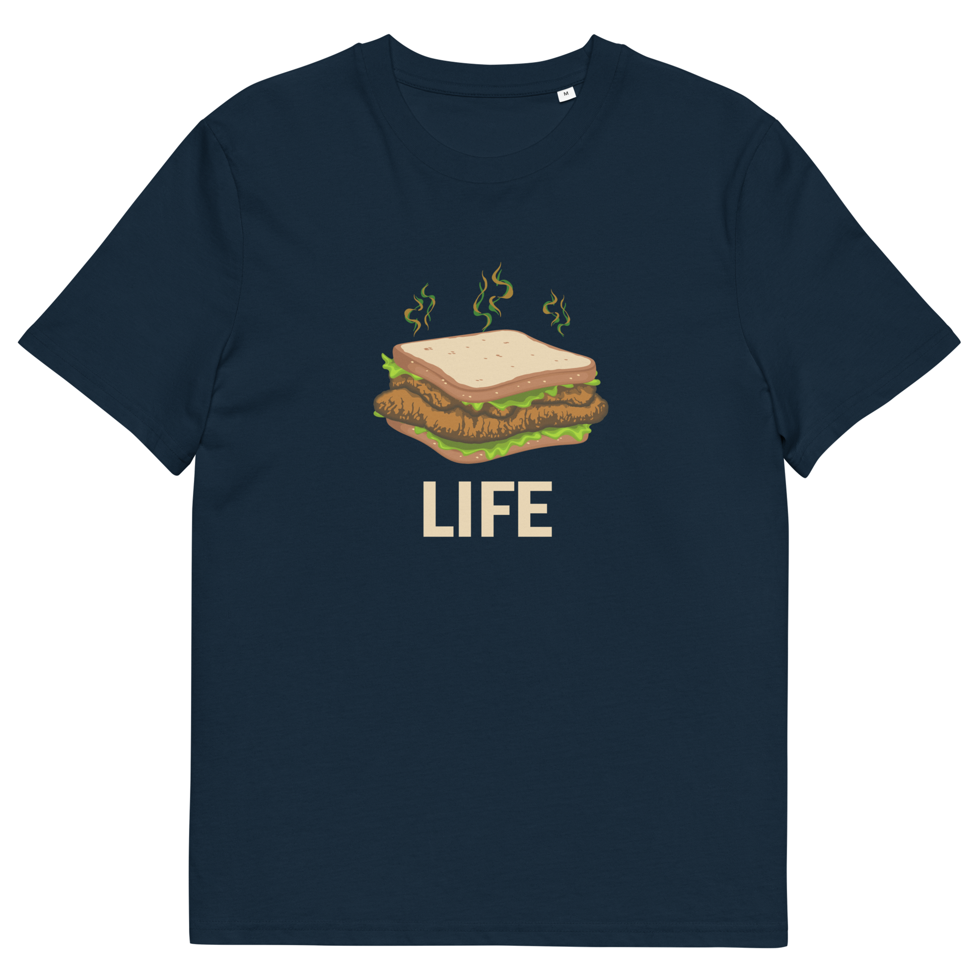 French navy t shirt. This broken society t shirt is for the more pessimistic of urban art lovers. A funny design for those days when you feel that life is just a dog shit sandwich. Made from 100% organic ring-spun cotton, these social issues t shirts are unisex, high quality, super comfy, and best of all, eco-friendly.