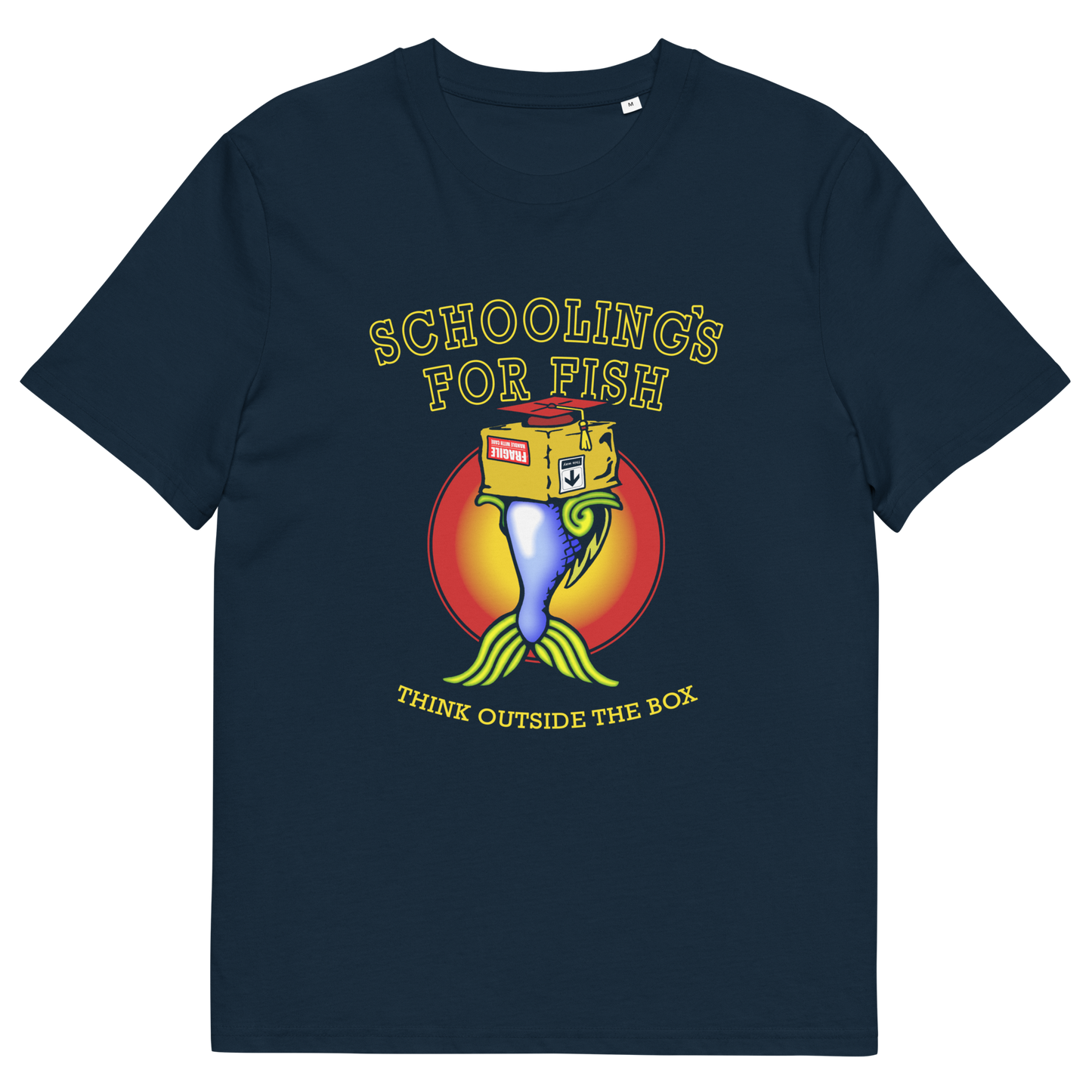 French navy t shirt. This alternative education non conformist t shirt design conveys a feeling that we are not quite being taught the full picture by our educational system. Great choice for any disgruntled student. Made from 100% organic ring-spun cotton, this witty counter culture t shirt is unisex, high-quality, super comfy, and best of all, eco-friendly.