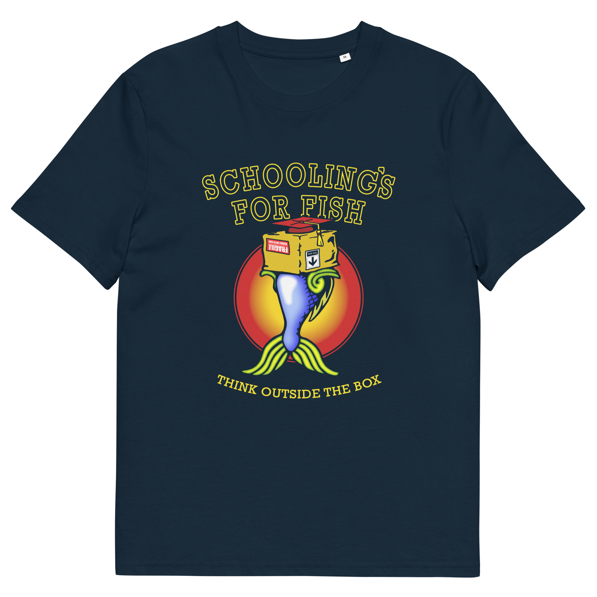 French navy t shirt. This alternative education non conformist t shirt design conveys a feeling that we are not quite being taught the full picture by our educational system. Great choice for any disgruntled student. Made from 100% organic ring-spun cotton, this witty counter culture t shirt is unisex, high-quality, super comfy, and best of all, eco-friendly.
