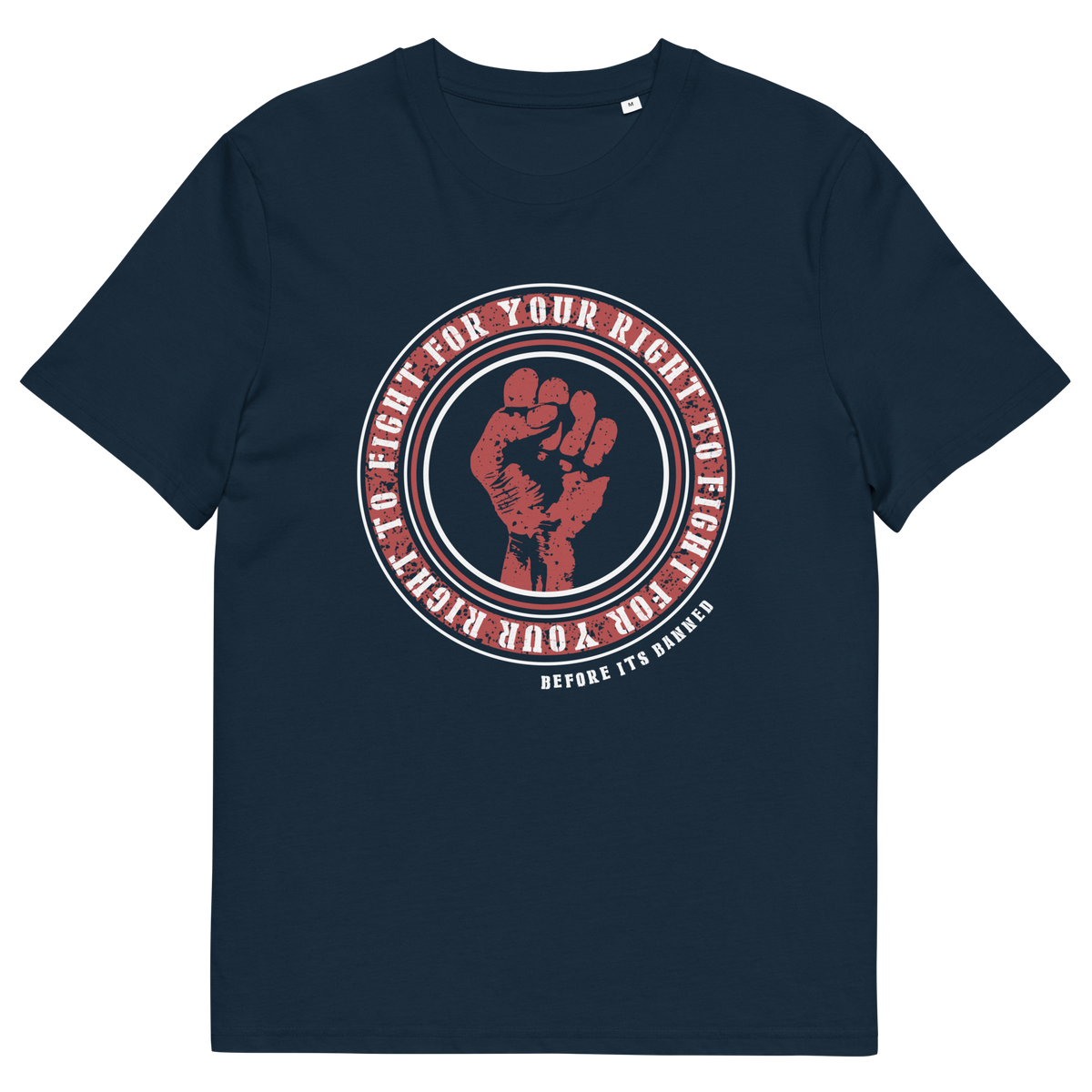 French navy t shirt. A civil rights t shirt reminding us not to take our freedom for granted. Fight for your right to demonstrate before it's made illegal. Made from 100% organic ring-spun cotton, this anti establishment t shirt is unisex, high-quality, super comfy, and best of all, eco-friendly.