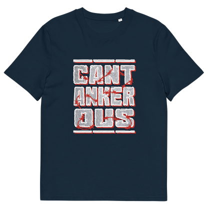 A French navy blue t-shirt with a "CANTANKEROUS" logo.