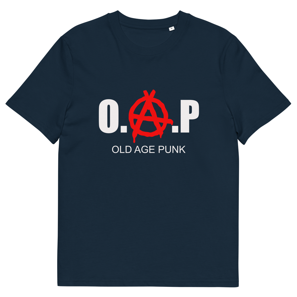 A French navy blue short sleeved crew neck t-shirt with the text graphic "PRO CHOICE, ANTI RACIST, PLANT BASED, ANIMAL LOVER" in black.